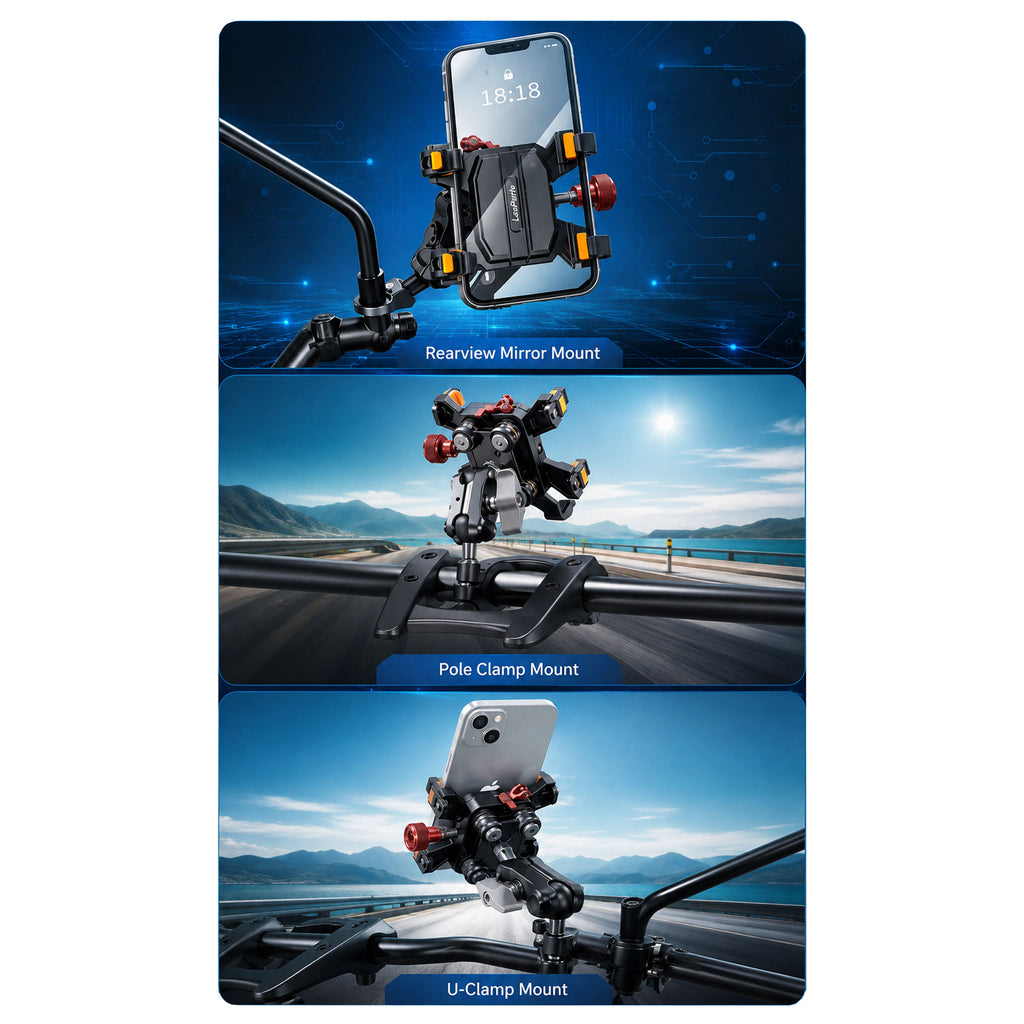 LanParte TX02-M10 Motorcycle Scorpio Metal M10 Phone Mount Holder - 874461