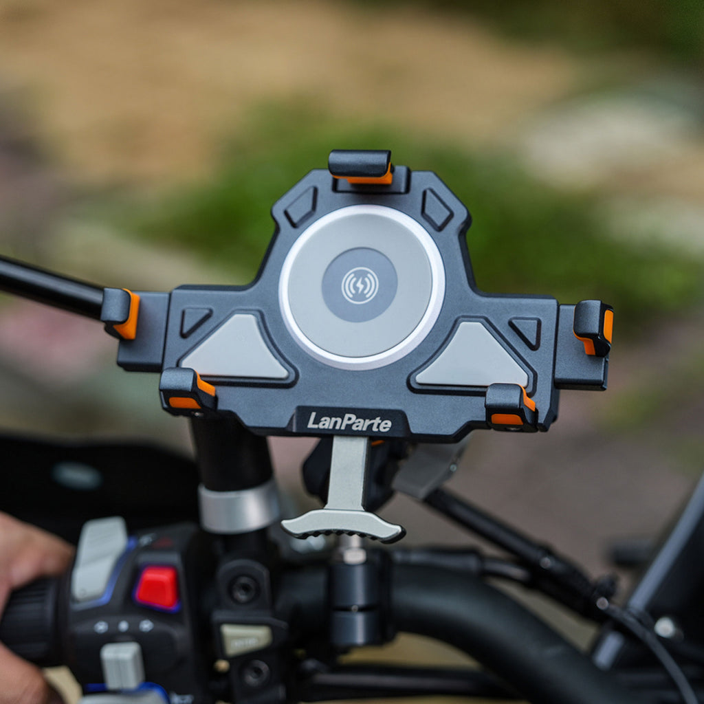 LanParte UBA MC Motorcycle Phone Holder with 15W Wireless Charging_11