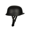 German Style Vintage Open Face Retro Half Helmet Matte Black - 078574