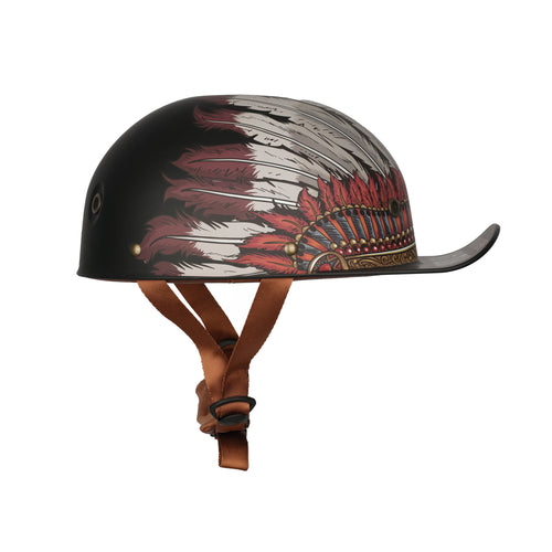 Matte Retro Baseball Half Face Cap Helmet - 835620