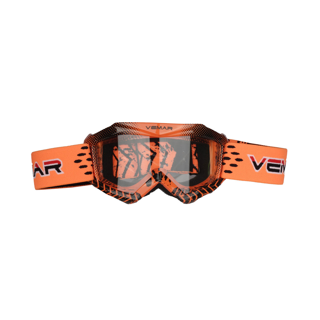 VEMAR Kid's Protective On/Off-Road Dirt Bike Goggles - Orange Color_2