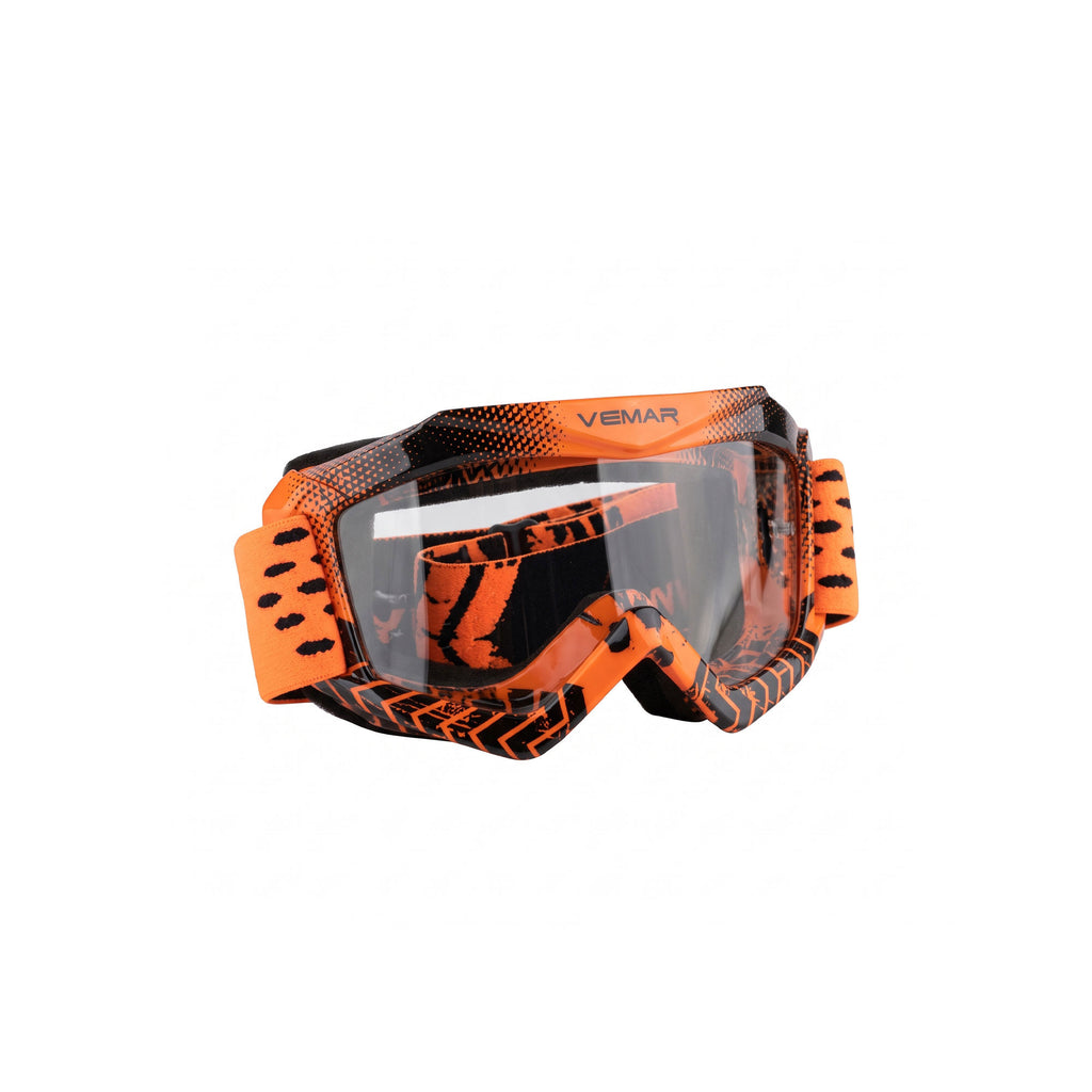 VEMAR Kid's Protective On/Off-Road Dirt Bike Goggles - Orange Color_4