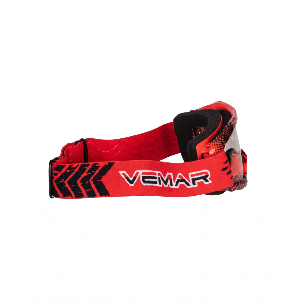 VEMAR Kid's Protective On/Off-Road Dirt Bike Goggles - Red Color_3