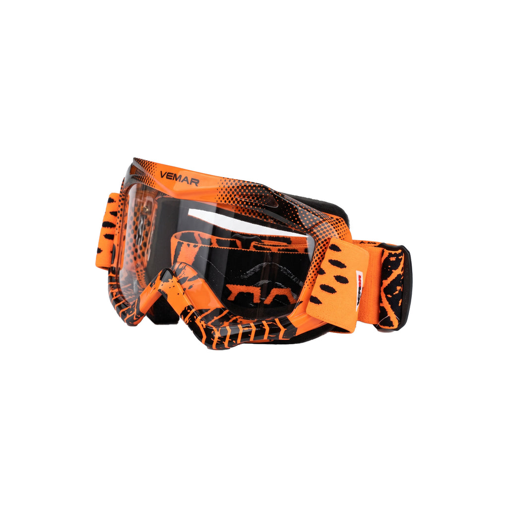 VEMAR Kid's Protective On/Off-Road Dirt Bike Goggles - Orange Color_5