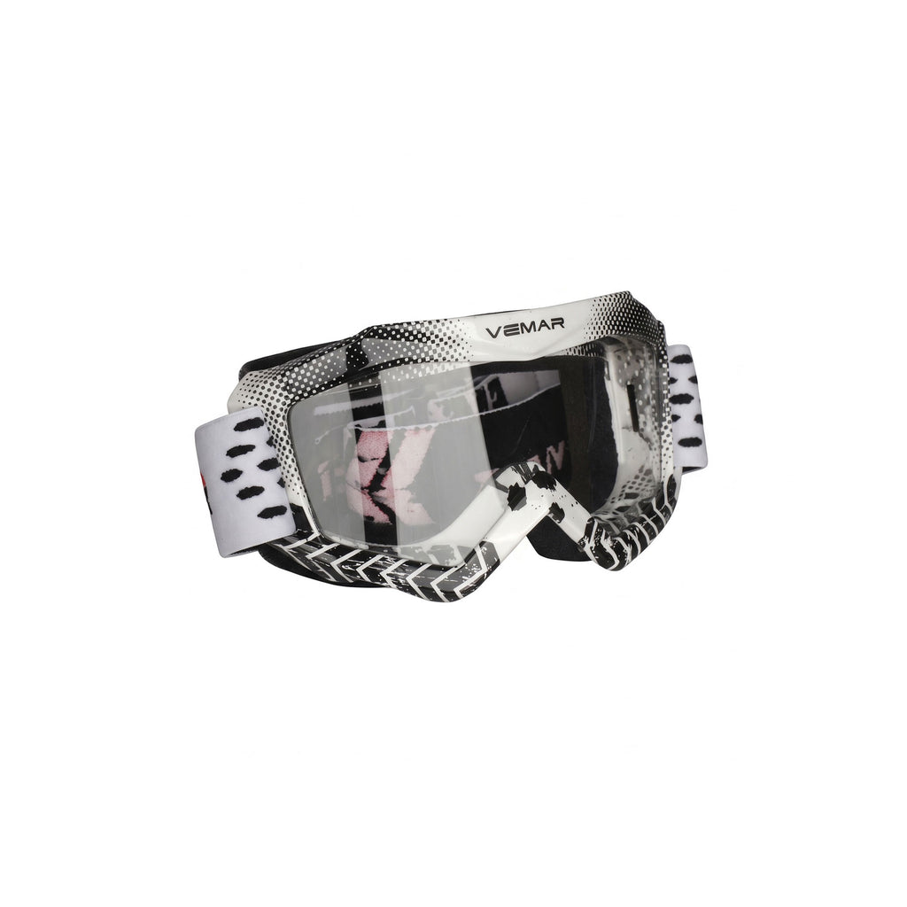 VEMAR Kid's Protective On/Off-Road Dirt Bike Goggles - White Color_7