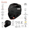 SMK Gullwing Venture GL 213 Flip Up Modular Motorcycle Helmet - 70007