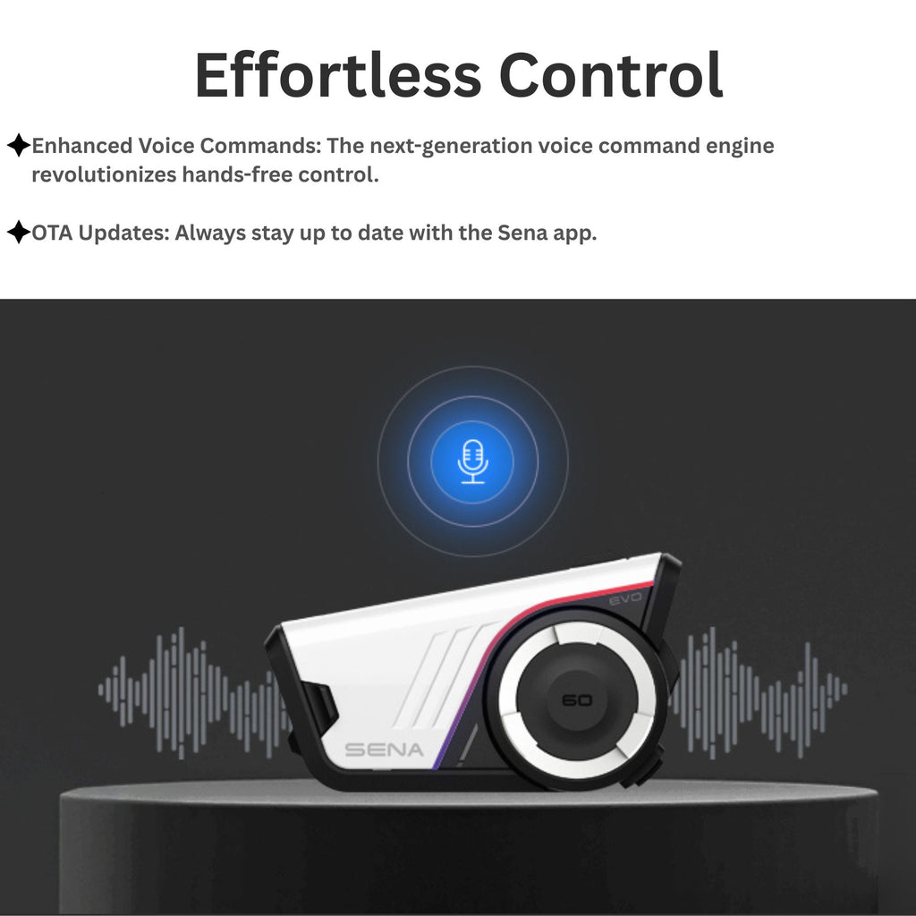 SENA 60S EVO Dual Motorcycle Intercom with Bose Sound Single Piece - 861579