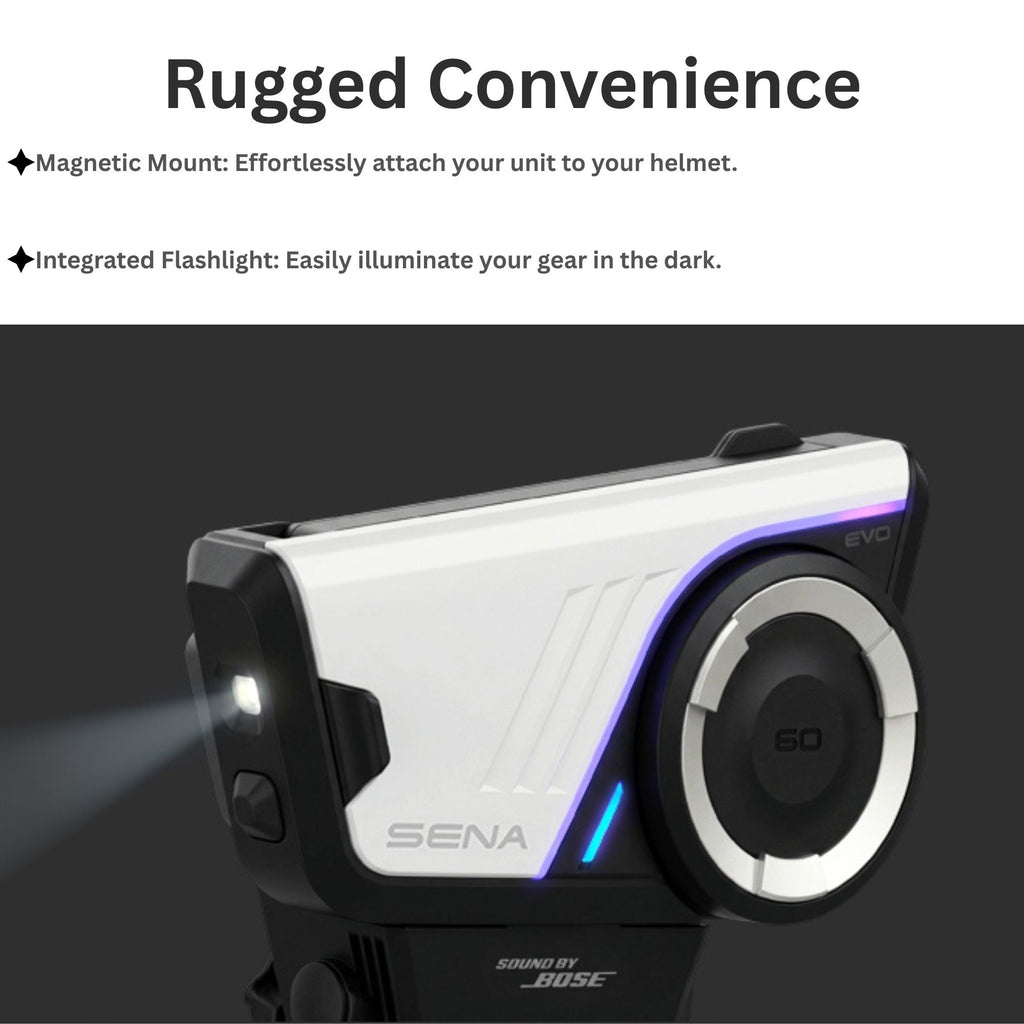 SENA 60S EVO Dual Motorcycle Intercom with Bose Sound Single Piece - 861579