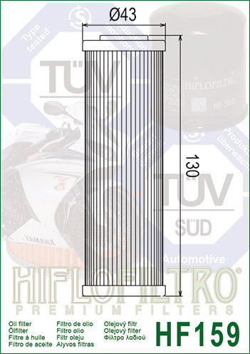 Hiflofiltro HF159 Bike Oil Filter for Ducati Panigale V4, V2, Multistrada & Streetfighter_2