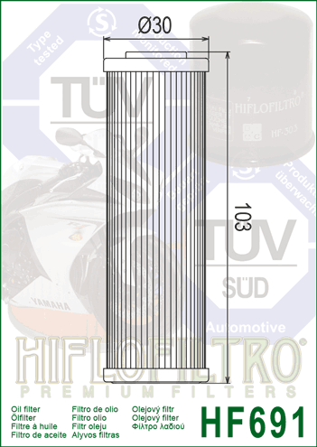 HIFLO HF691 Premium Motorcycle Engine Oil Filter_2
