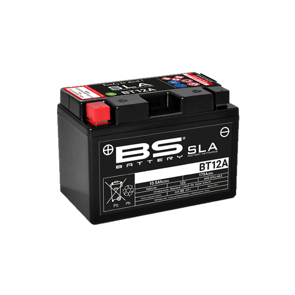 BS BT12A SLA 12V 10.5Ah Motorcycle Battery - Maintenance Free & Spillproof