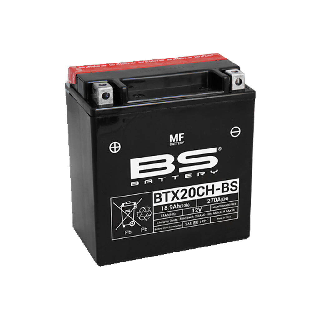 BS BTX20CH-BS 12V 18.9Ah Maintenance Free Motorcycle Battery