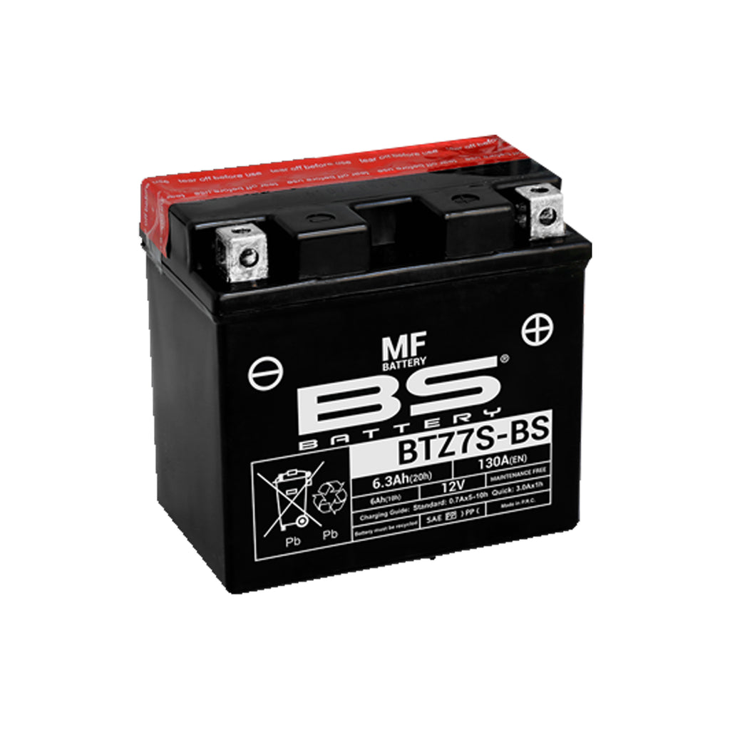 Motorcycle Battery BS BTZ7S-BS 12V 6.3Ah Battery with Acid Pack