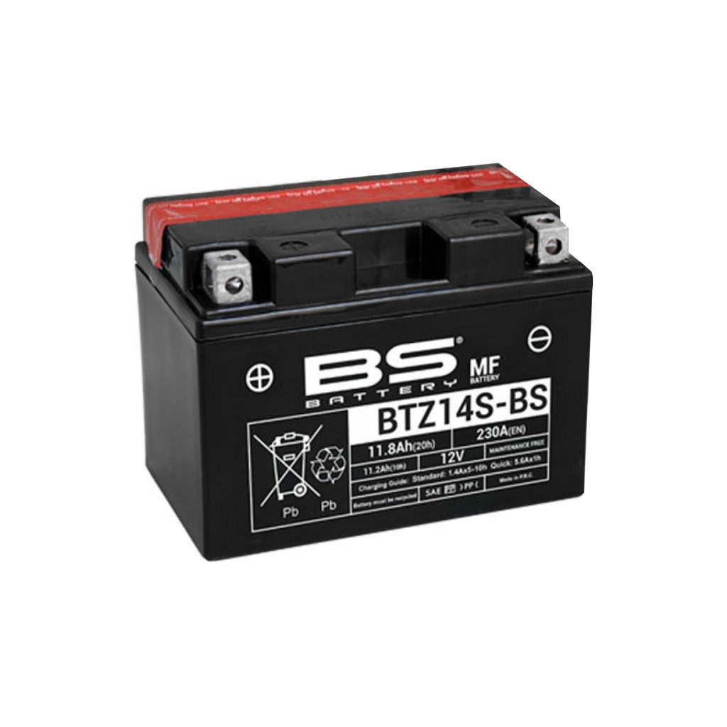 Motorcycle Battery BS BTZ14S-BS 12V 11.8Ah Sealed MF Battery with Acid Pack