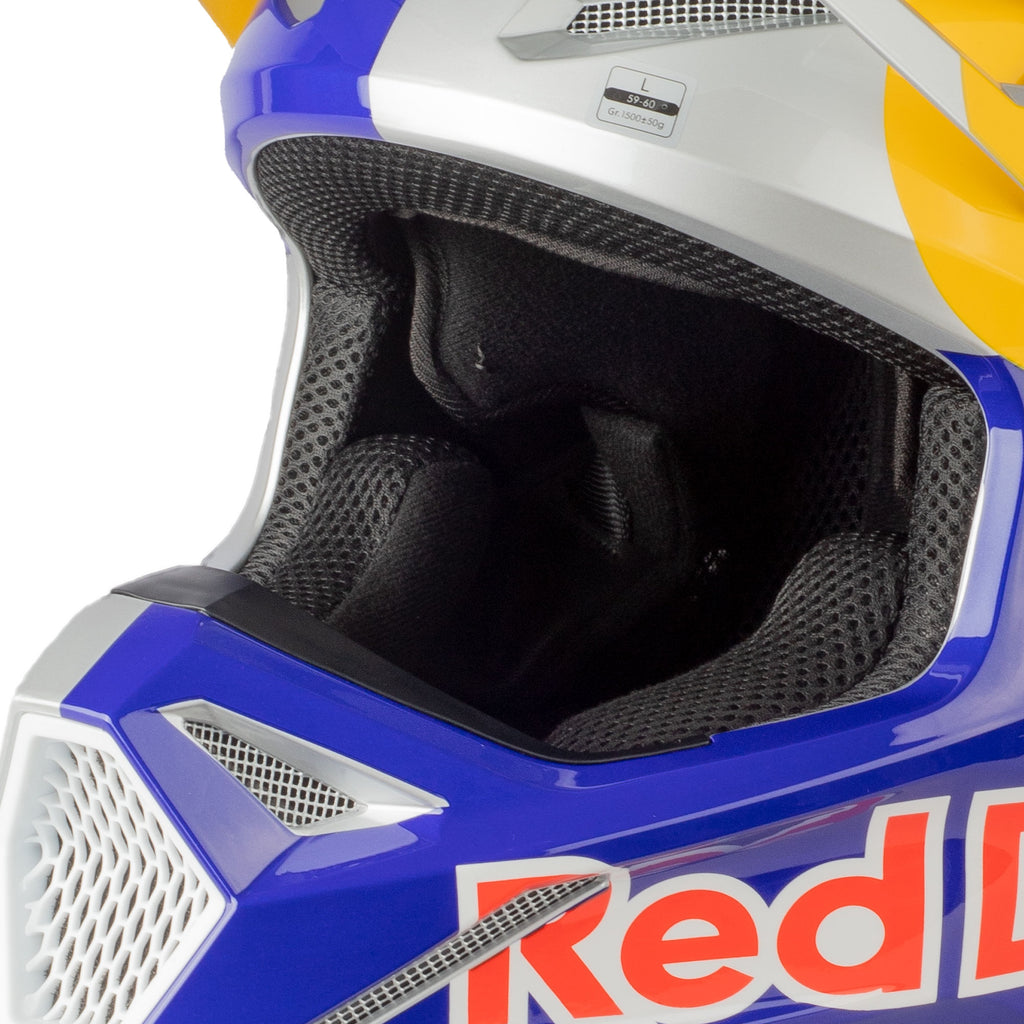 Premium Red Bull Solid V1 Full Face Racing Aerodynamic Motocross Helmet - 836605