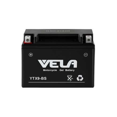 Vela YTX9‑BS 12 V 9 Ah AGM Motorcycle Battery Sealed High Crank Power