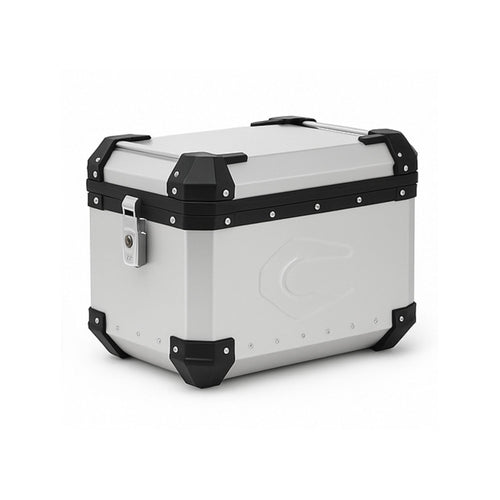 65L Aluminum Motorcycle Top Case Q3 J2 Silver_5