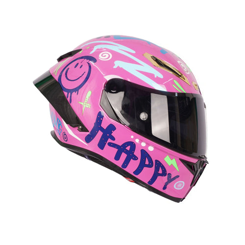 LV COOL Full Face Motorcycle DOT/ECE Certified Helmet Pink_7