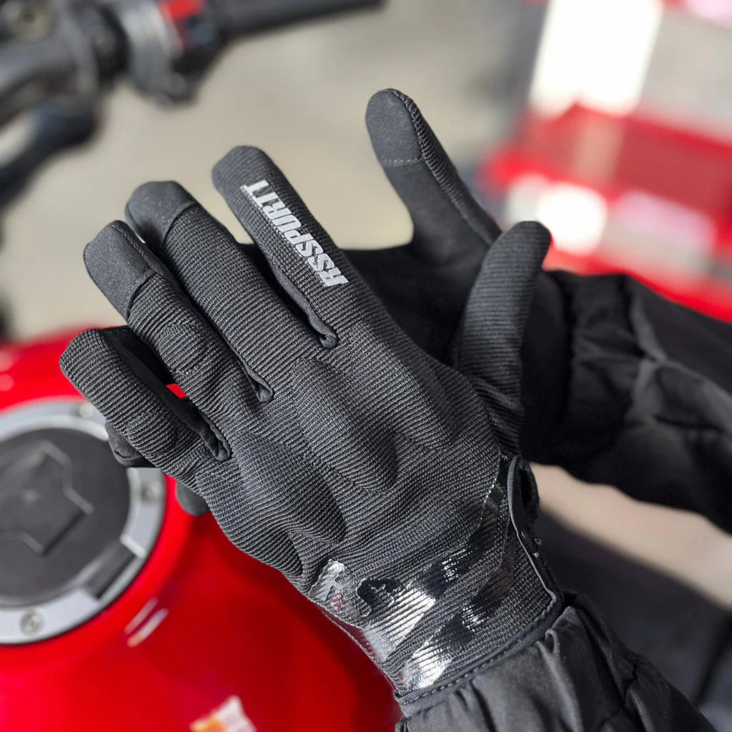 RS Gloves RS08 Black/Red Lightweight Motorcycle Riding Gloves_8