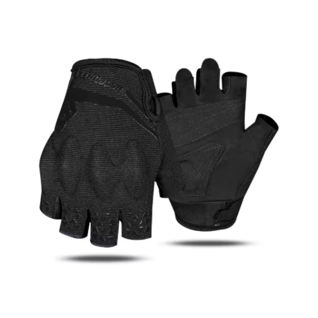RS GLOVES RS09 Half Finger Motorcycle Gloves Black/Red_5