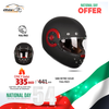 SMK Retro Solid Full Face Helmet Matte Black – UAE National Day Offer