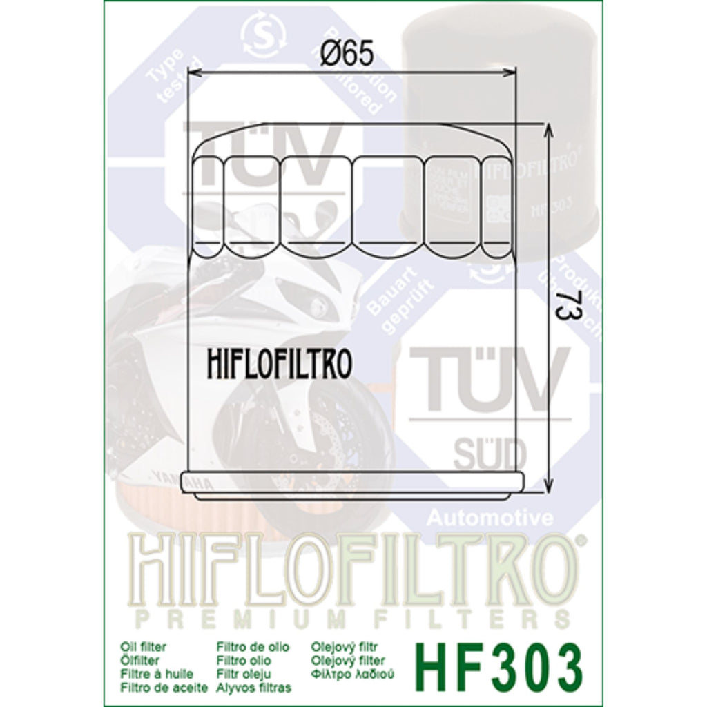 HifloFiltro HF303 Chrome Oil Filter for Honda, Yamaha, Kawasaki_3