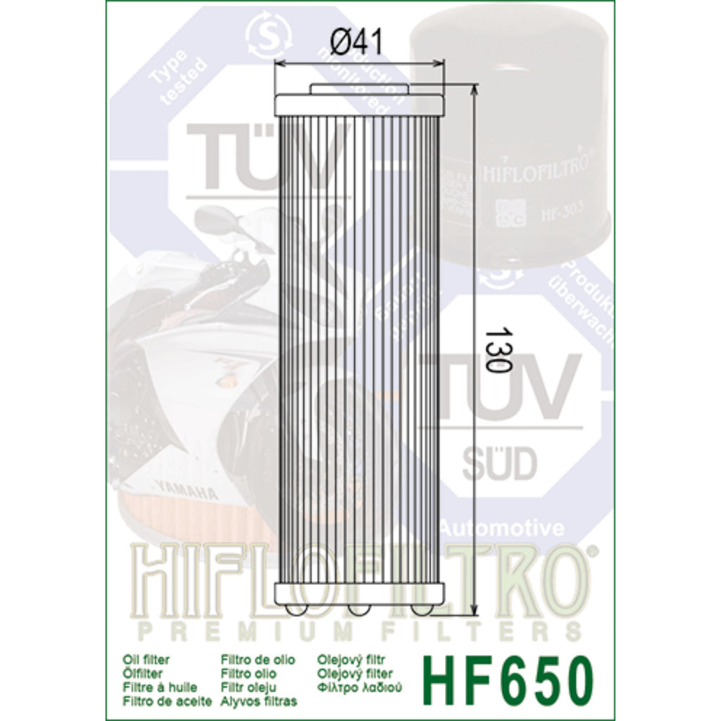 Hiflofiltro HF650 Motorcycle Oil Filter for KTM 790 Adventure_2
