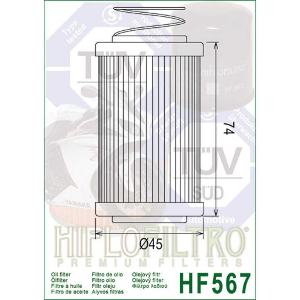 HIFLOFILTRO HF567 Oil Filter for MV Agusta Brutale & F4 1000_2