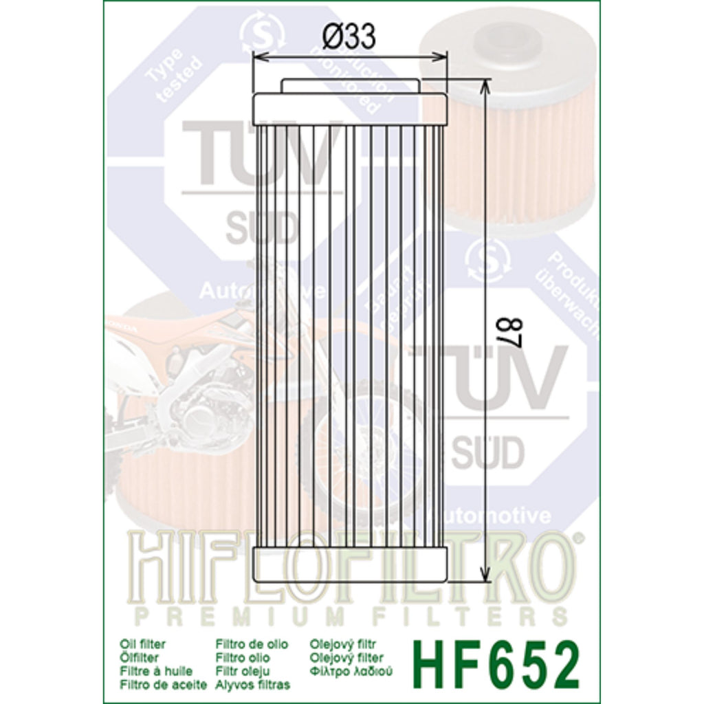 Hiflofiltro HF652 Motorcycle Oil Filter for KTM, Husqvarna & GasGas_2