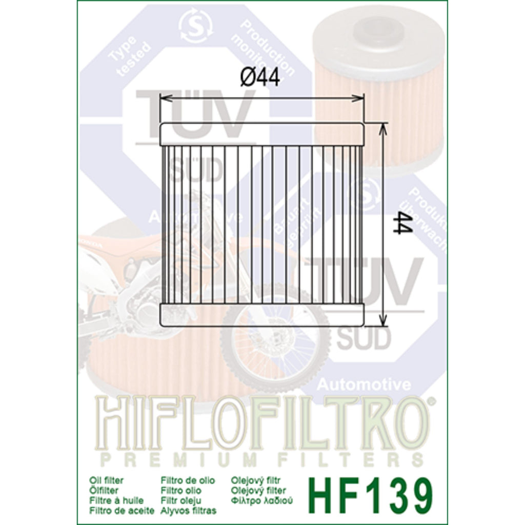 Hiflofiltro HF139 Oil Filter for Suzuki LTZ400 DRZ400 LTR450 KFX400_2