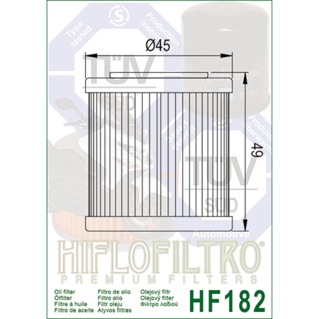 HifloFiltro HF182 Oil Filter Motorcycle & Piaggio Scooter Engine Protection_2
