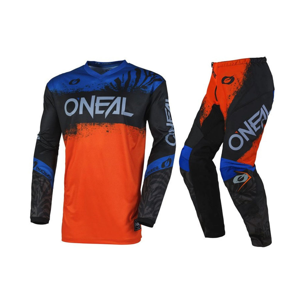 O'Neal Motorcycle Motocross Jersey & Pants Racing Gear Suit Orange Blue_1