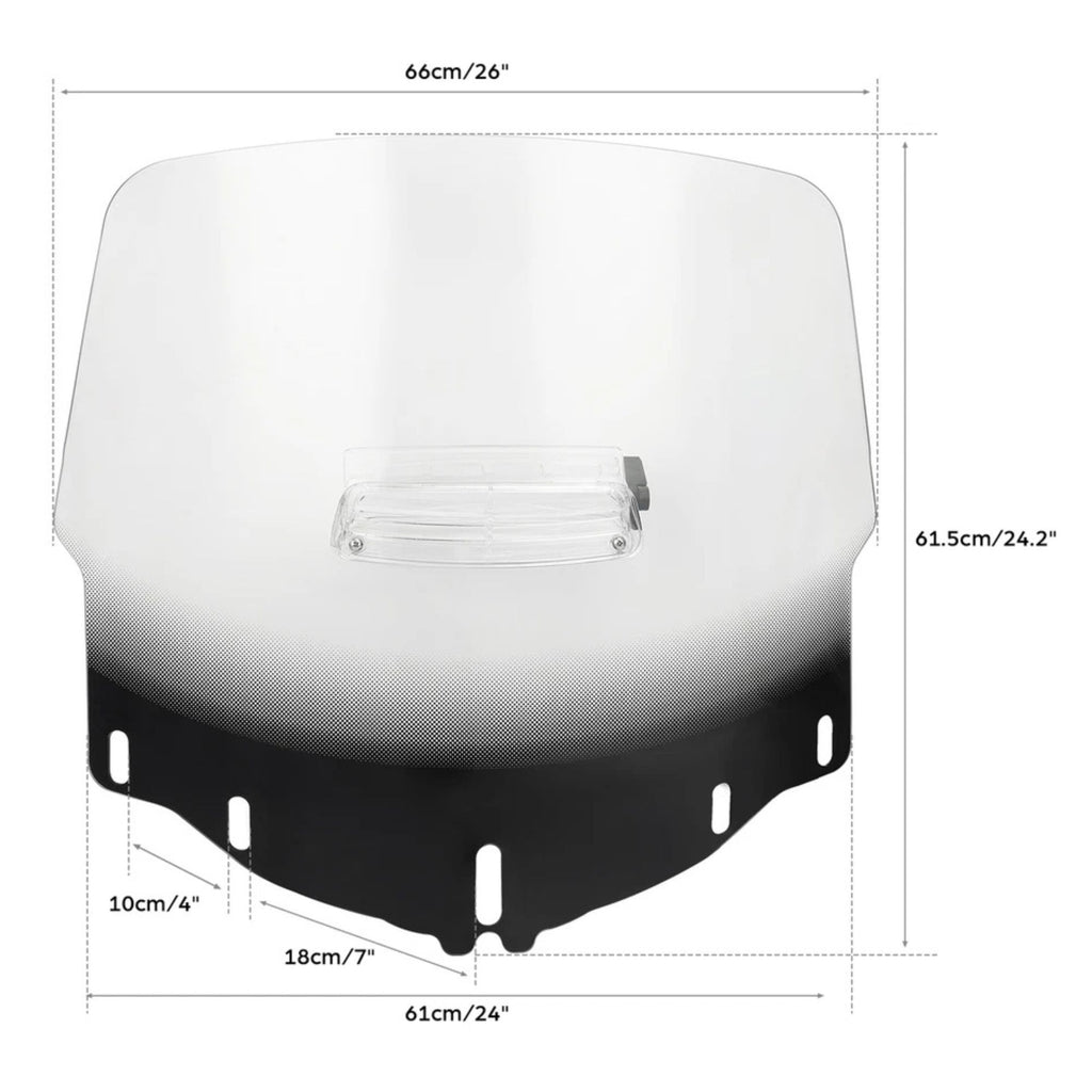 Honda Goldwing GL1800 2001-2017 Touring 5-Hole Windshield Clear/Smoke_2
