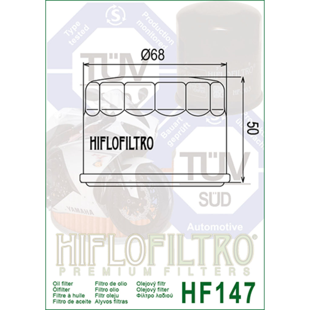 Hiflo Oil Filter HF147-AE for Yamaha Raptor 660_2