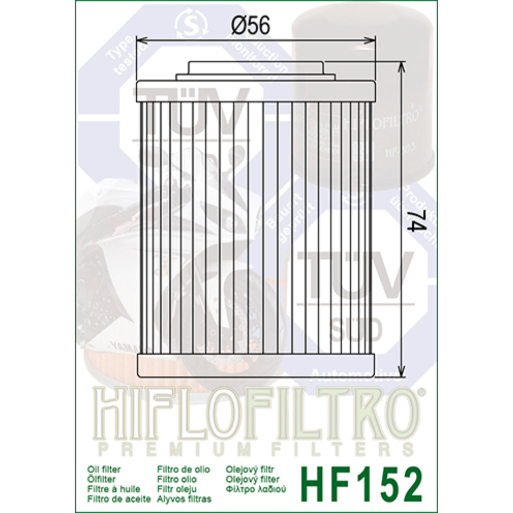 Hiflo HF152 Oil Filter for Motorcycle & ATV_2