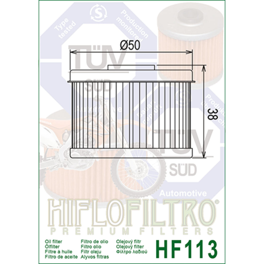HIFLO HF113 Oil Filter for Honda Motorcycles & ATV_2