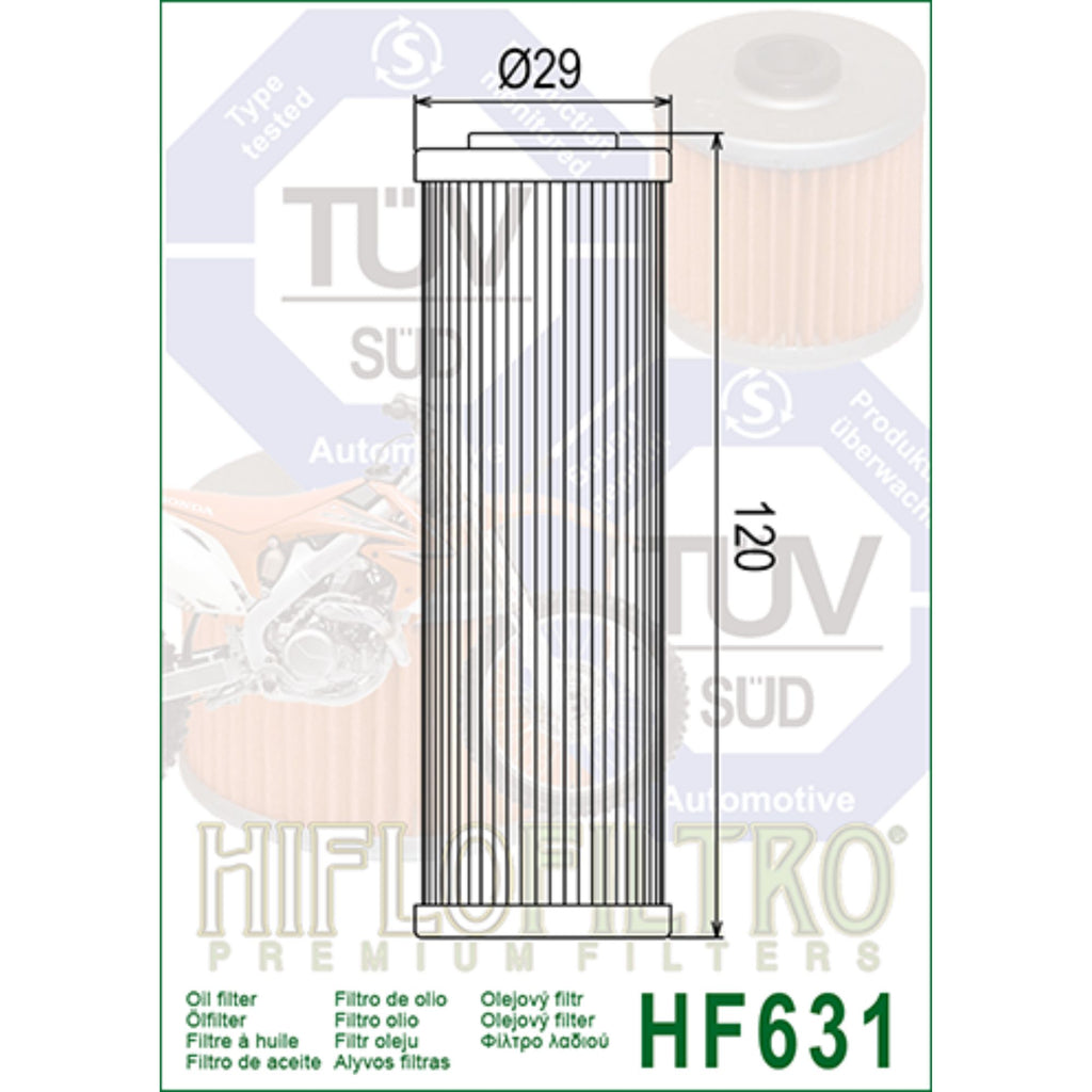 HF631 Oil Filter for Beta RR 350/390/430/450/480/500 4T Enduro & Racing Bikes_2