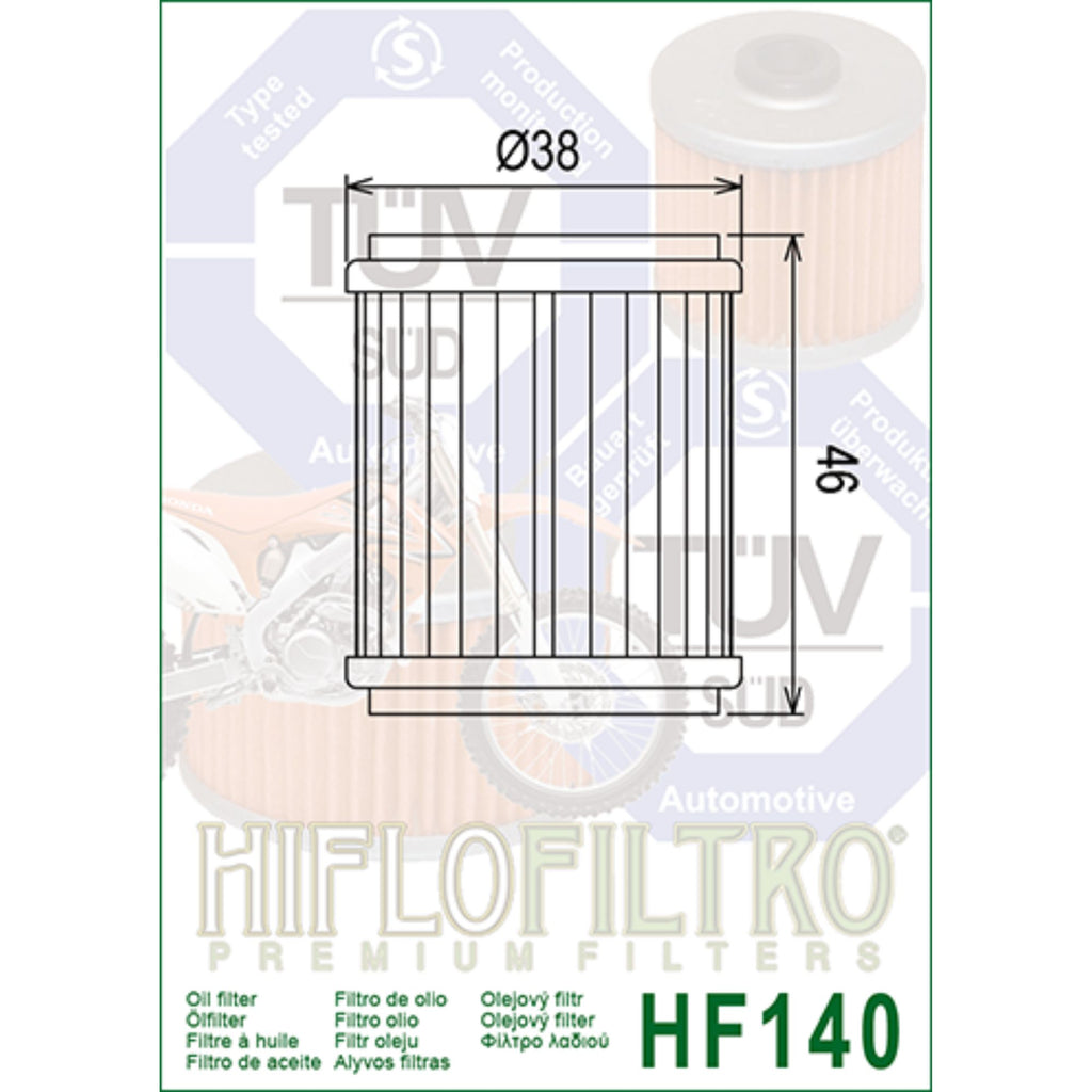HIFLOFILTRO HF140 Oil Filter for Yamaha YFZ450 / Raptor 250_2