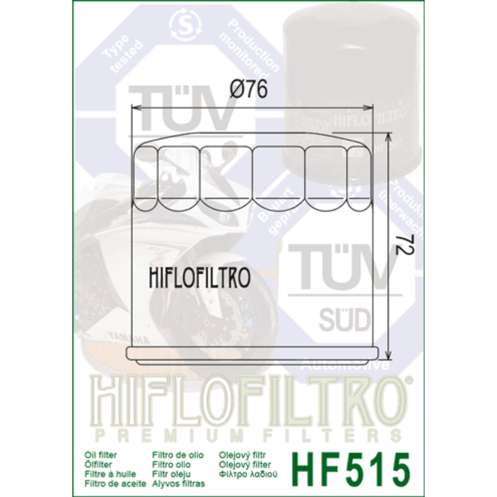 HIFLO HF515 Premium Motorcycle Oil Filter for Royal Enfield 650_2