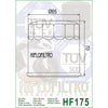 Hiflofiltro HF175 Motorcycle Oil Filter for Harley & Indian Bikes_2
