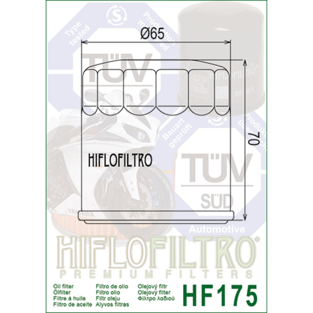 Hiflofiltro HF175 Motorcycle Oil Filter for Harley & Indian Bikes_2
