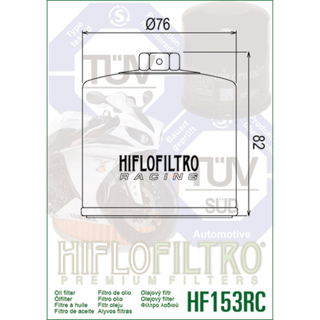 HifloFiltro HF153RC Racing Oil Filter for Ducati_2