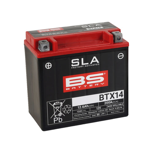 BS BTX14 SLA Motorcycle Battery 12V 12Ah AGM Maintenance_1