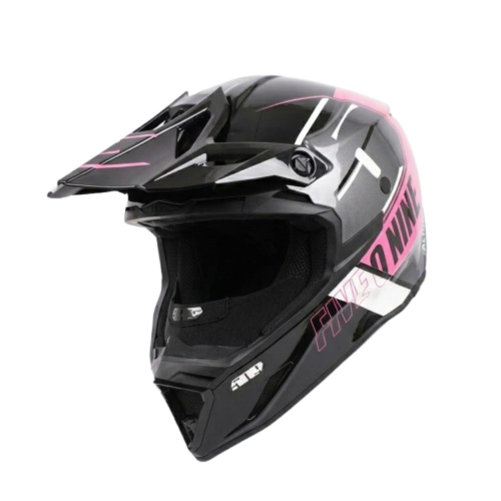 509 Kids/Youth Motocross Dirt Bike/Off Road Riding Safety Helmet Pink & Black_1