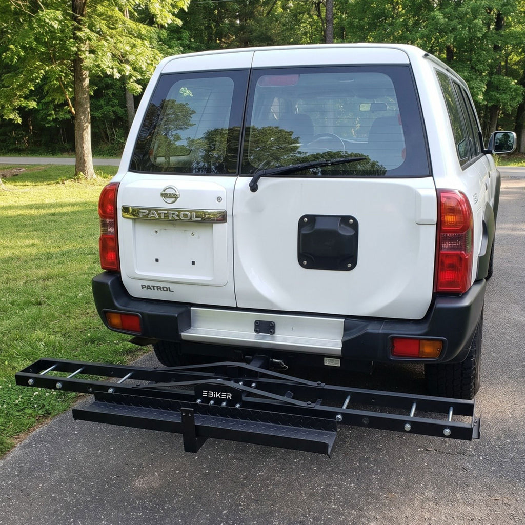 Heavy Duty Motorcycle Hitch Carrier with Ramp & Anti Tilt Lock - 861218