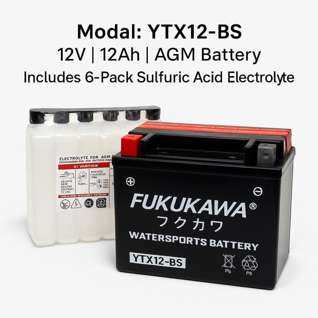 Fukukawa YTX12-BS 12V 10Ah Sealed AGM Motorcycle Battery_5