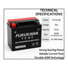Fukukawa YTX12-BS 12V 10Ah Sealed AGM Motorcycle Battery_6