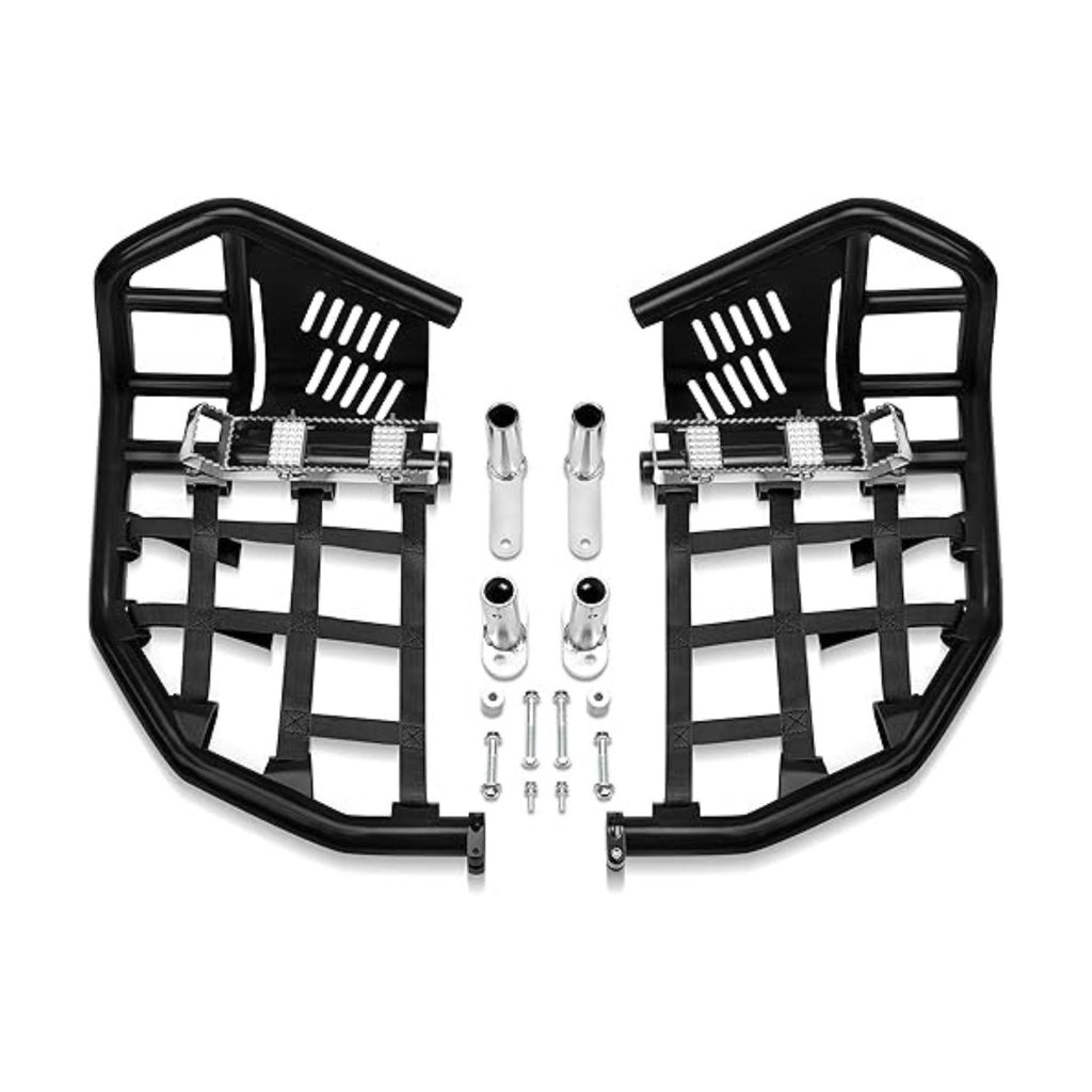 Pro Heavy Duty Nerf Bars T7 Raptor 700, Black 2pc Adjustable Foot Peg Set_1