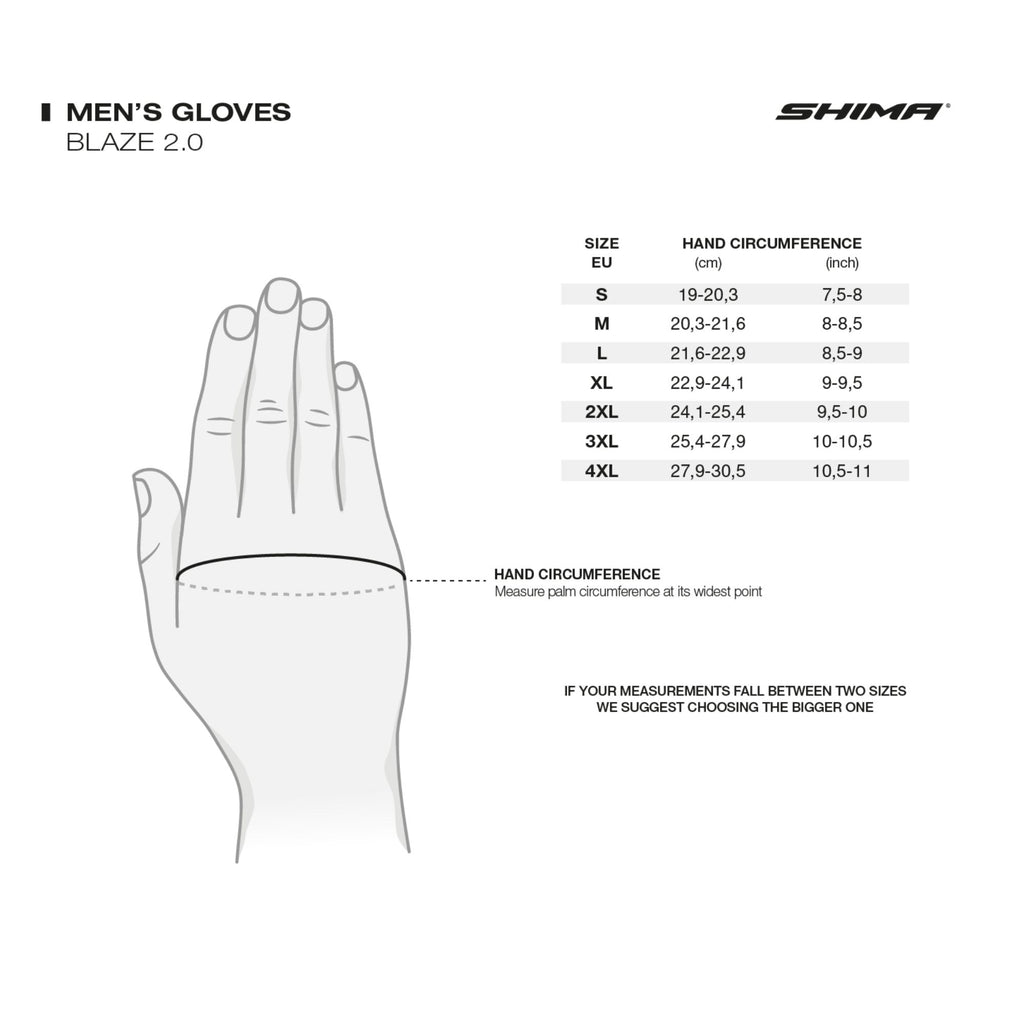 SHIMA Blaze 2.0 Men Short Motorcycle Gloves Ventilated Mesh & Reinforced Palm_4