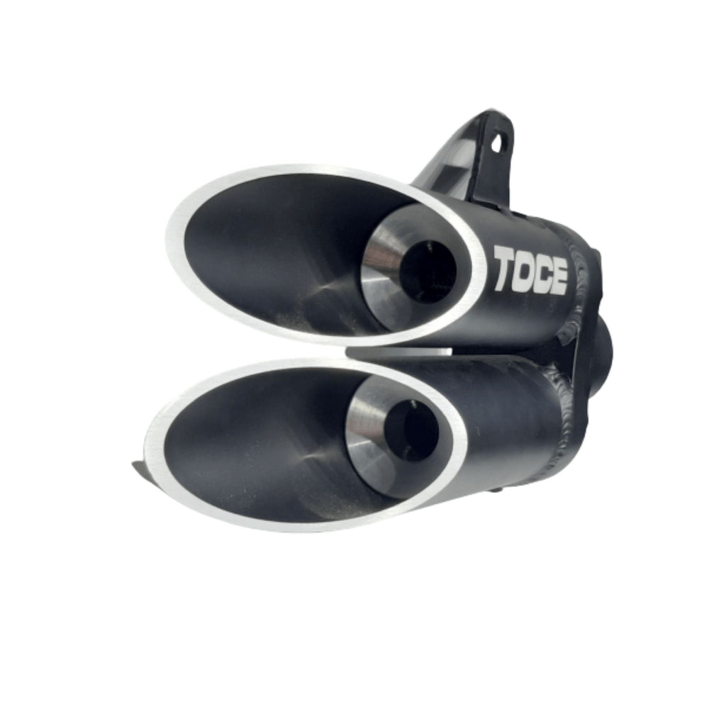 TOCE Double Head Motorcycle Exhaust A32, Dual Silencer Performance Pipe_3